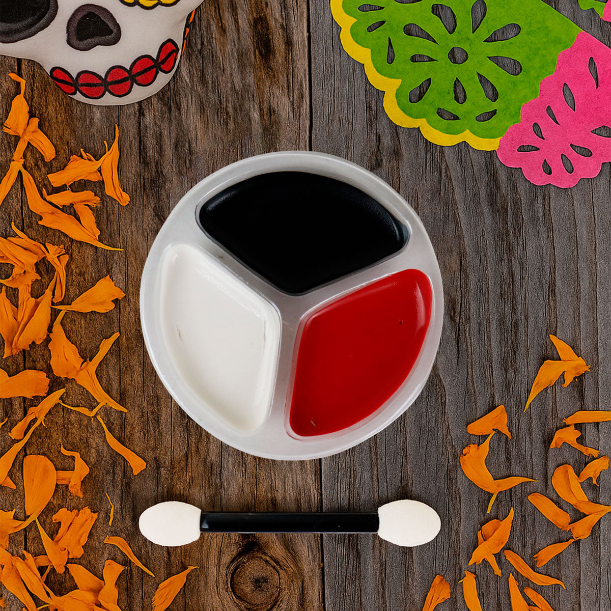 Kit de Maquillaje para Halloween, Rojo, Negro y Blanco