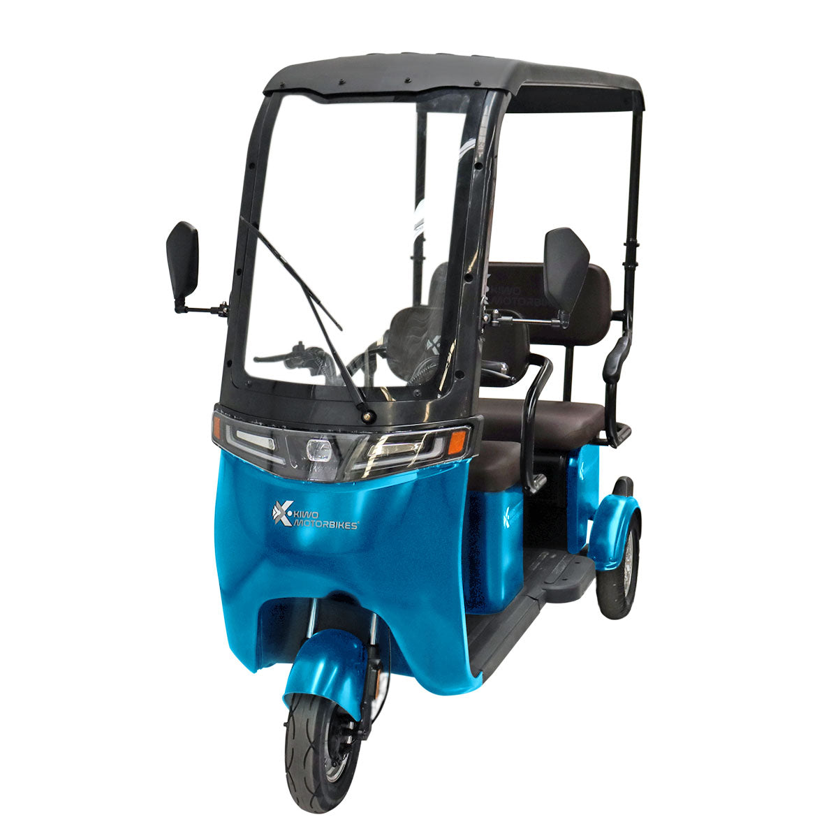 Kiwo, Triciclo Eléctrico con Techo, Modelo BTY002, Color Azul