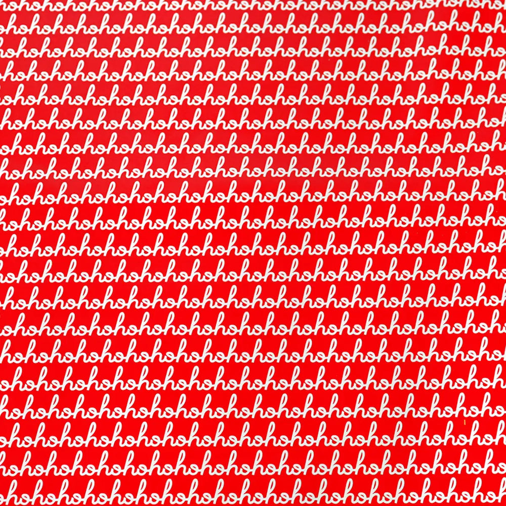 Papel para Envolver Regalos Navideño, hohoho, Color Rojo