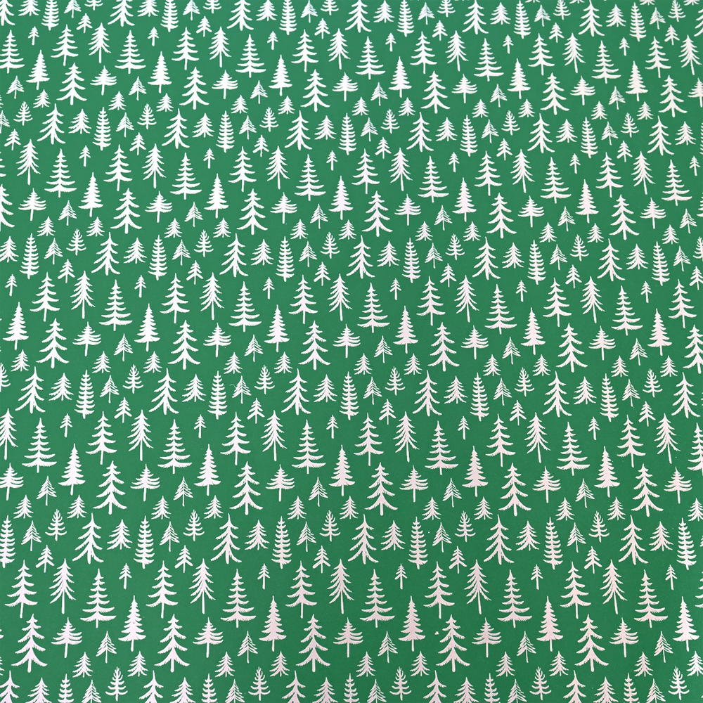 Papel para Envolver Regalos Navideño, Color Verde