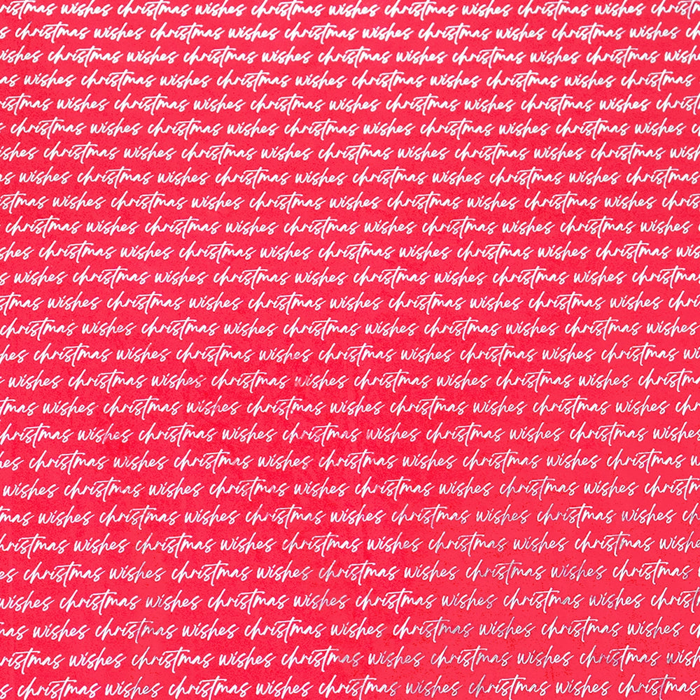 Papel Navideño para Envolver Regalos, Christmas Wishes, Color Rojo