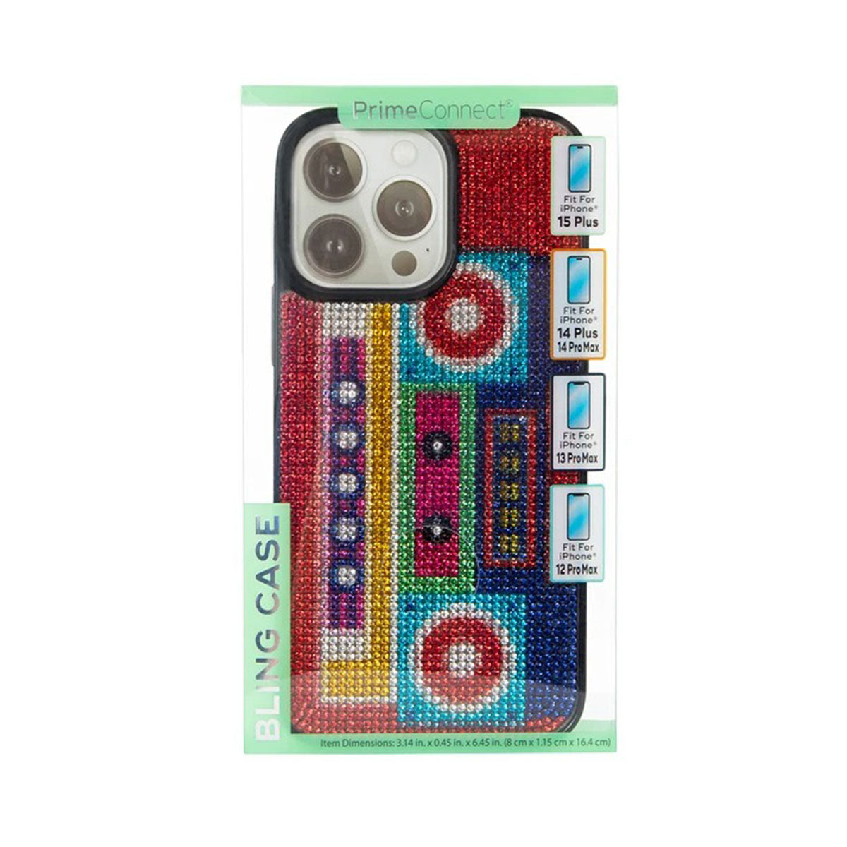 Funda Bling para iPhone, Diseño Radiocasete