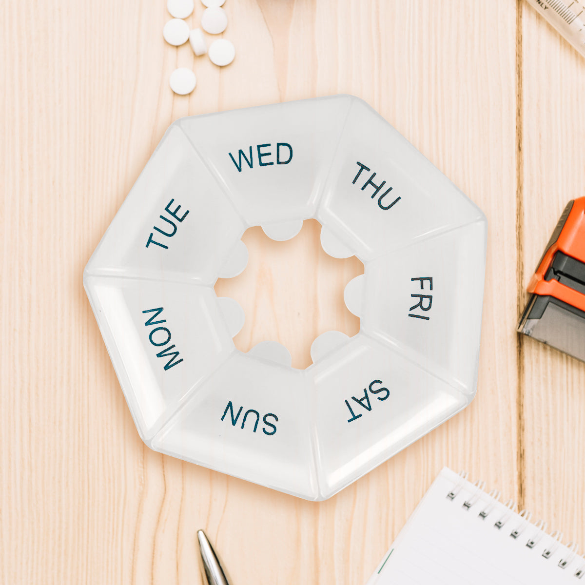 Pastillero Heptagonal