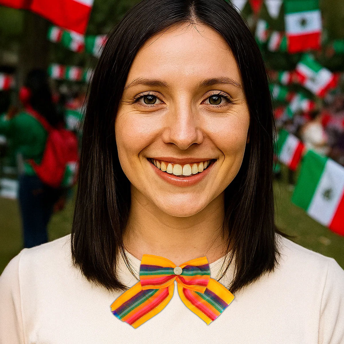 Corbatín Mexicano, Color Amarillo y Naranja