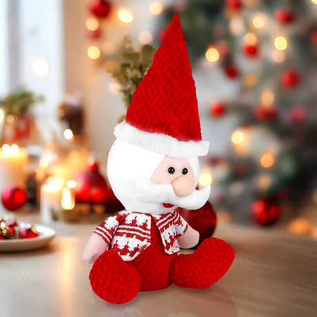 Santa Claus de Peluche, 40 cm, Color Rojo