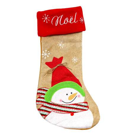 Bota Navideña, Diseño Muñeco de Nieve