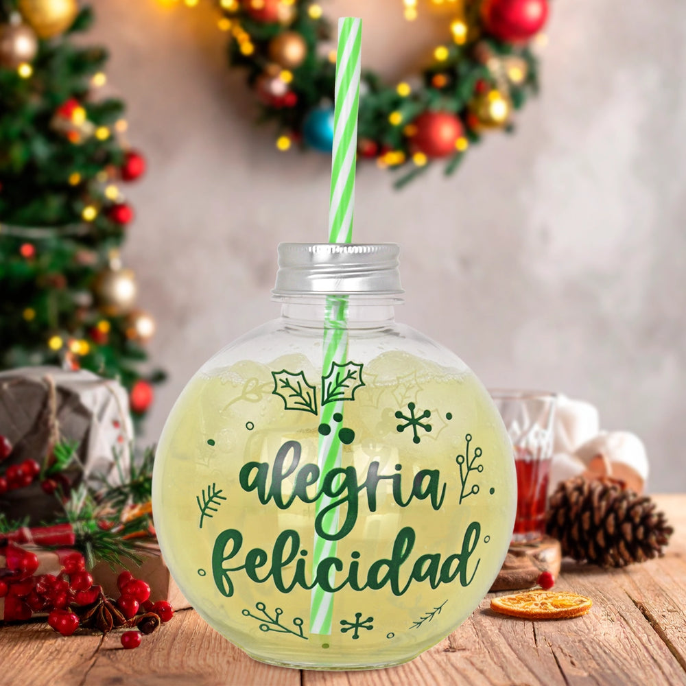 Esfera, Vaso de Plástico "Alegría, Felicidad"