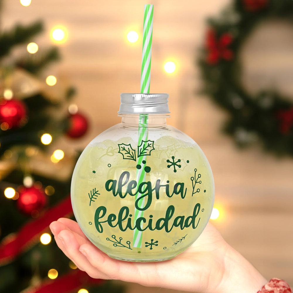 Esfera, Vaso de Plástico "Alegría, Felicidad"