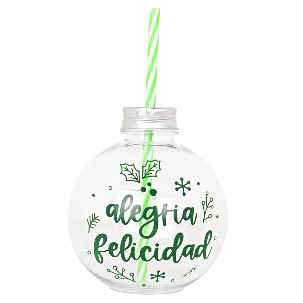 Esfera, Vaso de Plástico "Alegría, Felicidad"