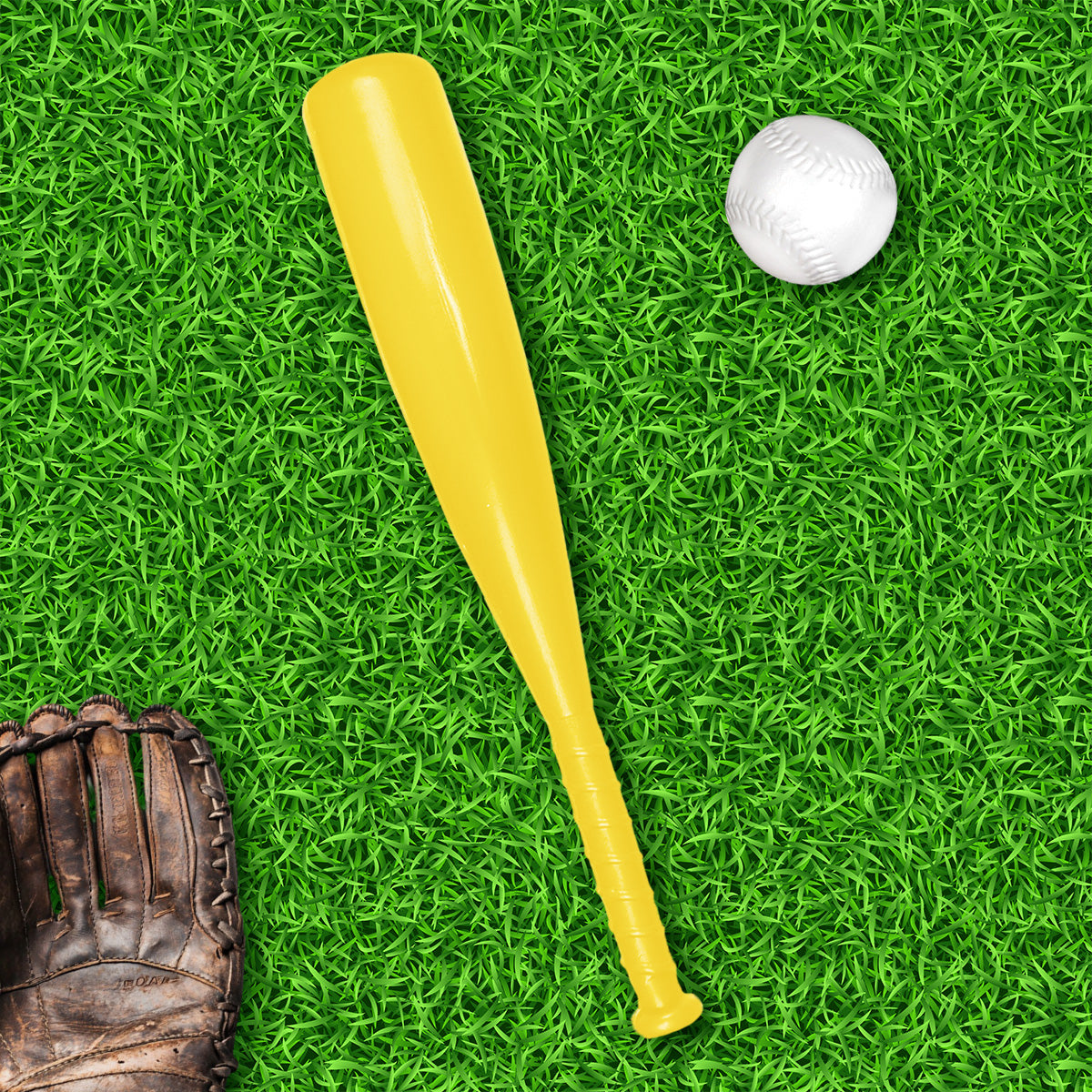 Bate de Béisbol con Pelota de Juguete, Color Amarillo