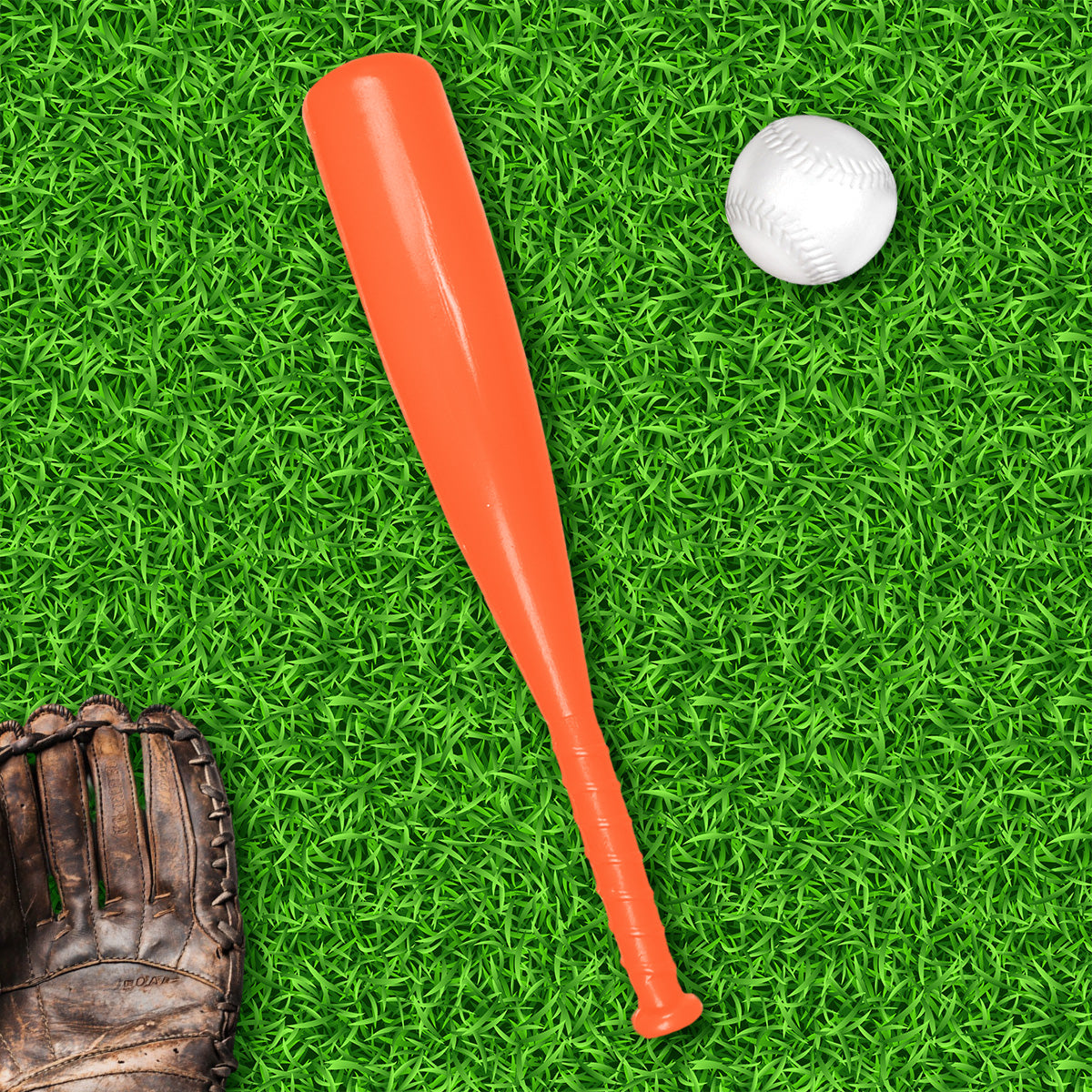 Bate de Béisbol con Pelota de Juguete, Color Naranja