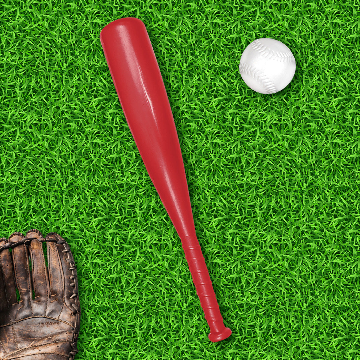 Bate de Béisbol con Pelota de Juguete, Color Rojo