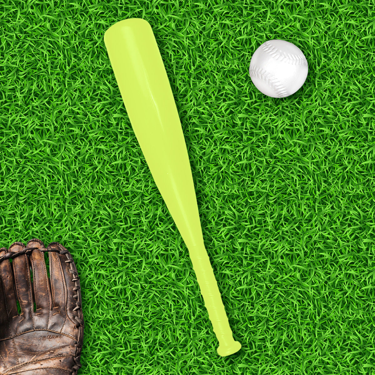 Bate de Béisbol con Pelota de Juguete, Color Amarillo Claro