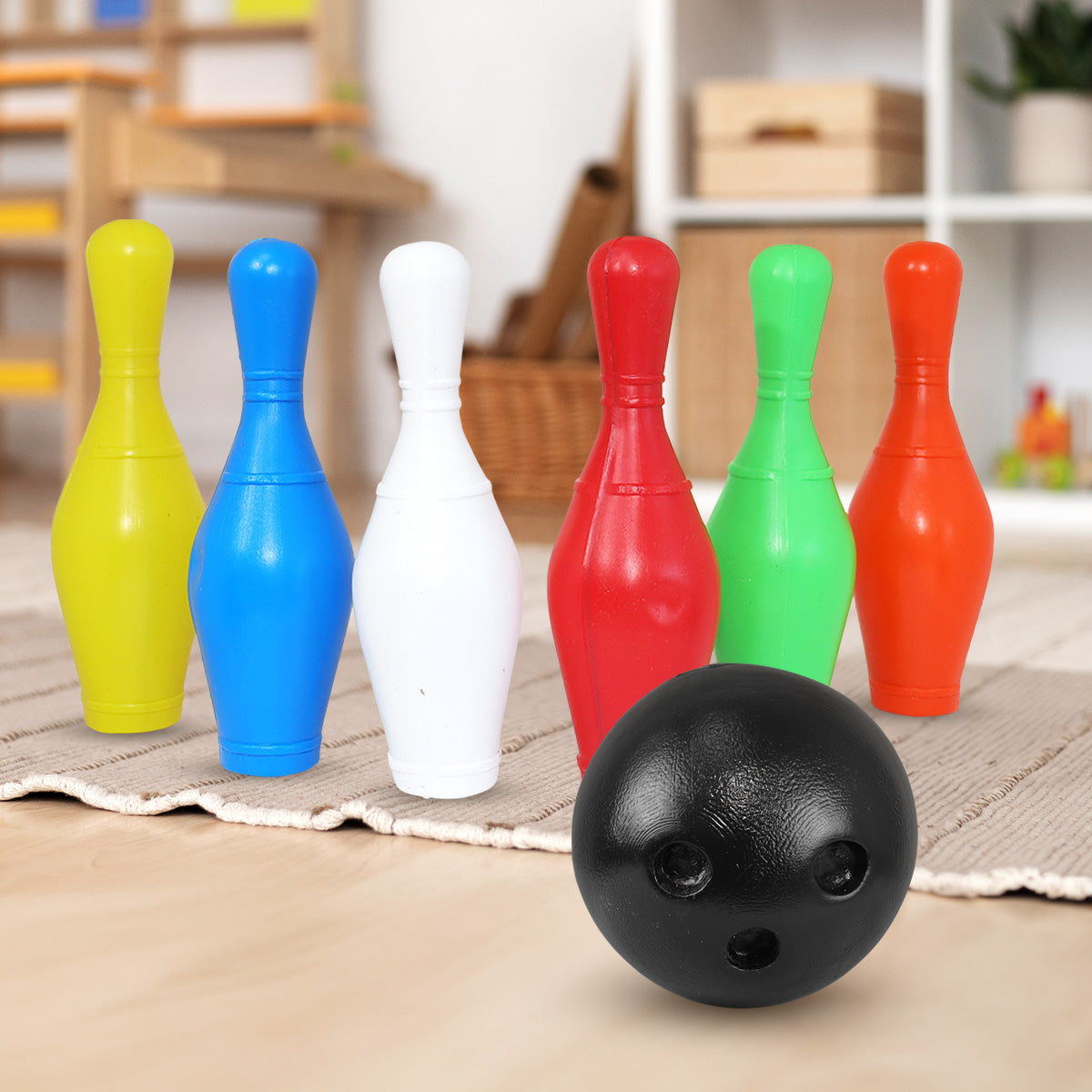 Juego de Bolos de Plástico, 7 pzas