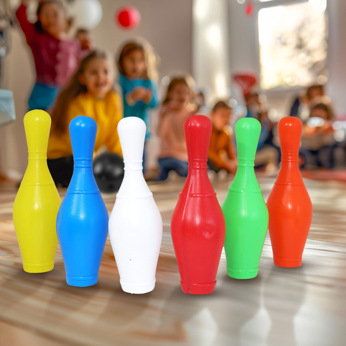 Juego de Bolos de Plástico, 7 pzas