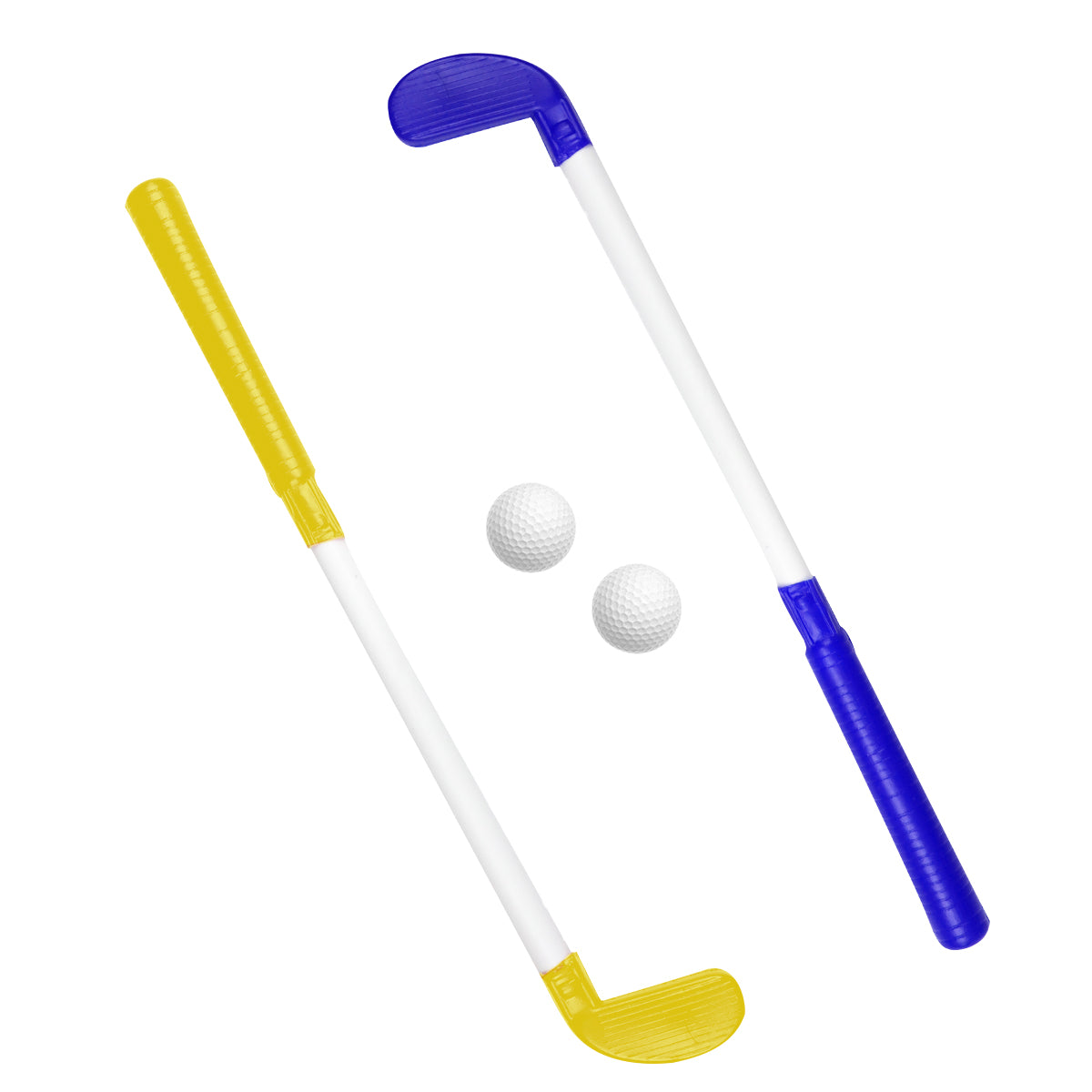 Palos de Golf de Juguete, 4 pzas, Color Amarillo y Azul