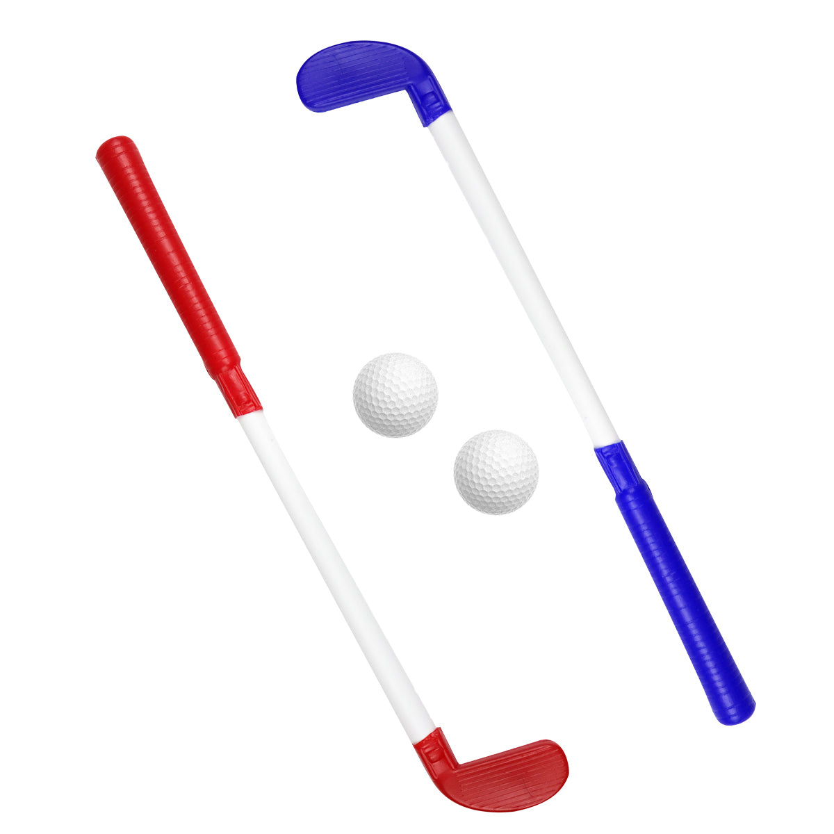Palos de Golf de Juguete, Plástico, 4 pzas, Color Rojo y Azul