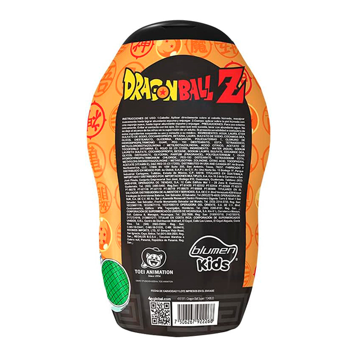 Shampoo 3 en 1, Bodywash + Acondicionador, Dragon Ball Z