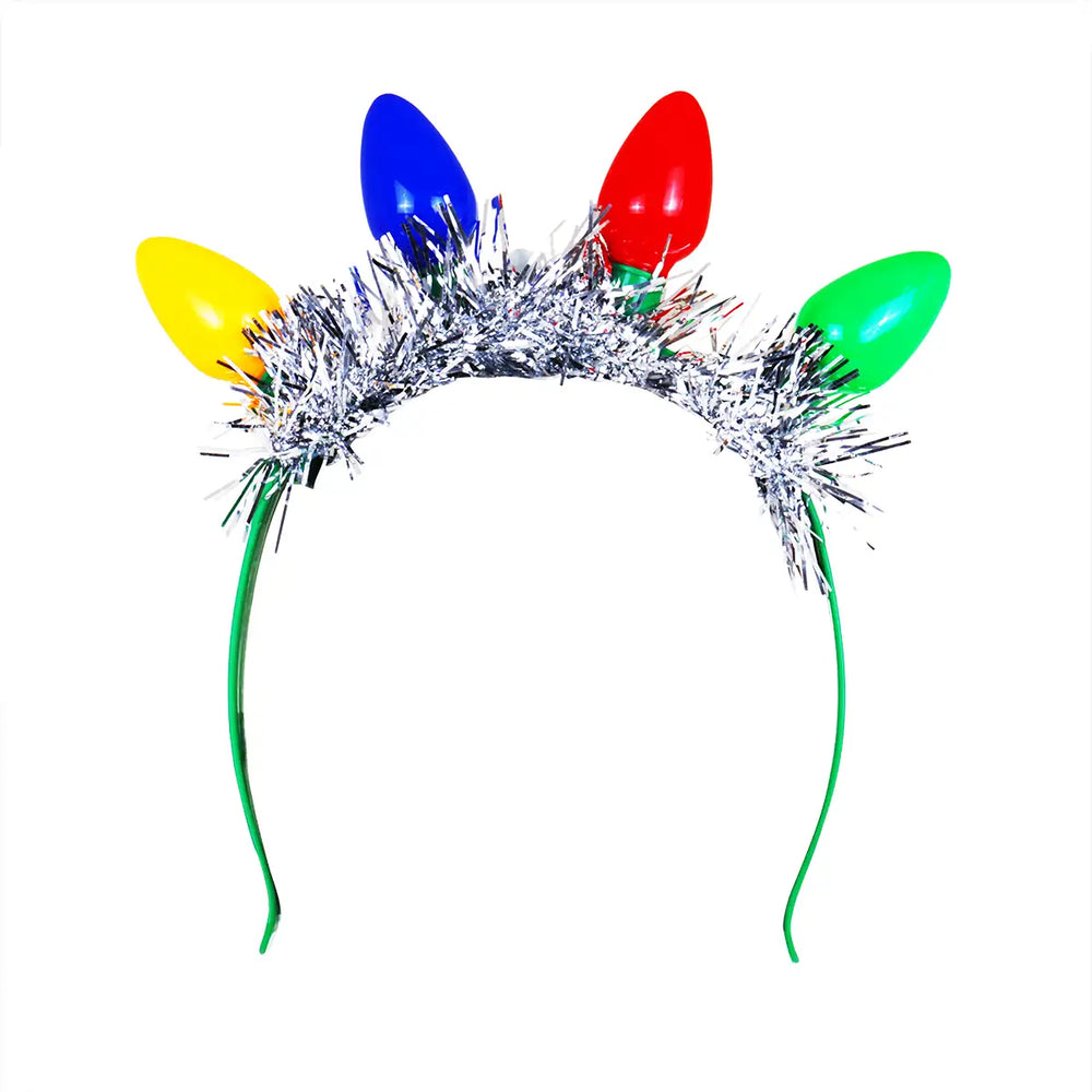 Diadema Navideña, Luces, Color Plata