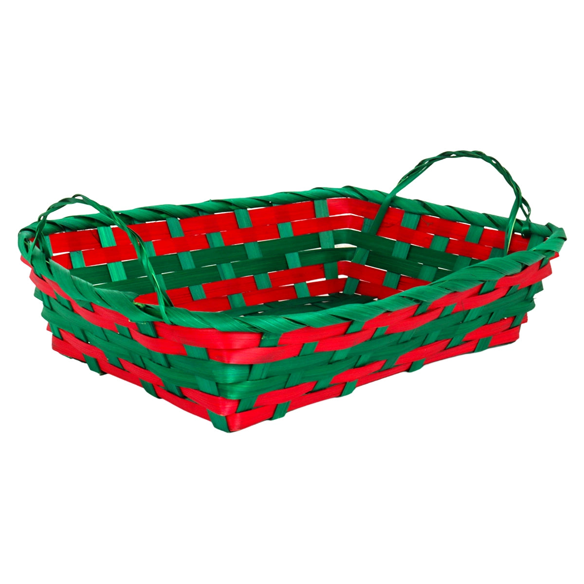 Canasta Navideña, Color Rojo y Verde