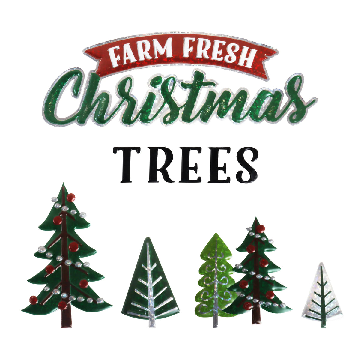 Stickers Navideños, Christmas Trees