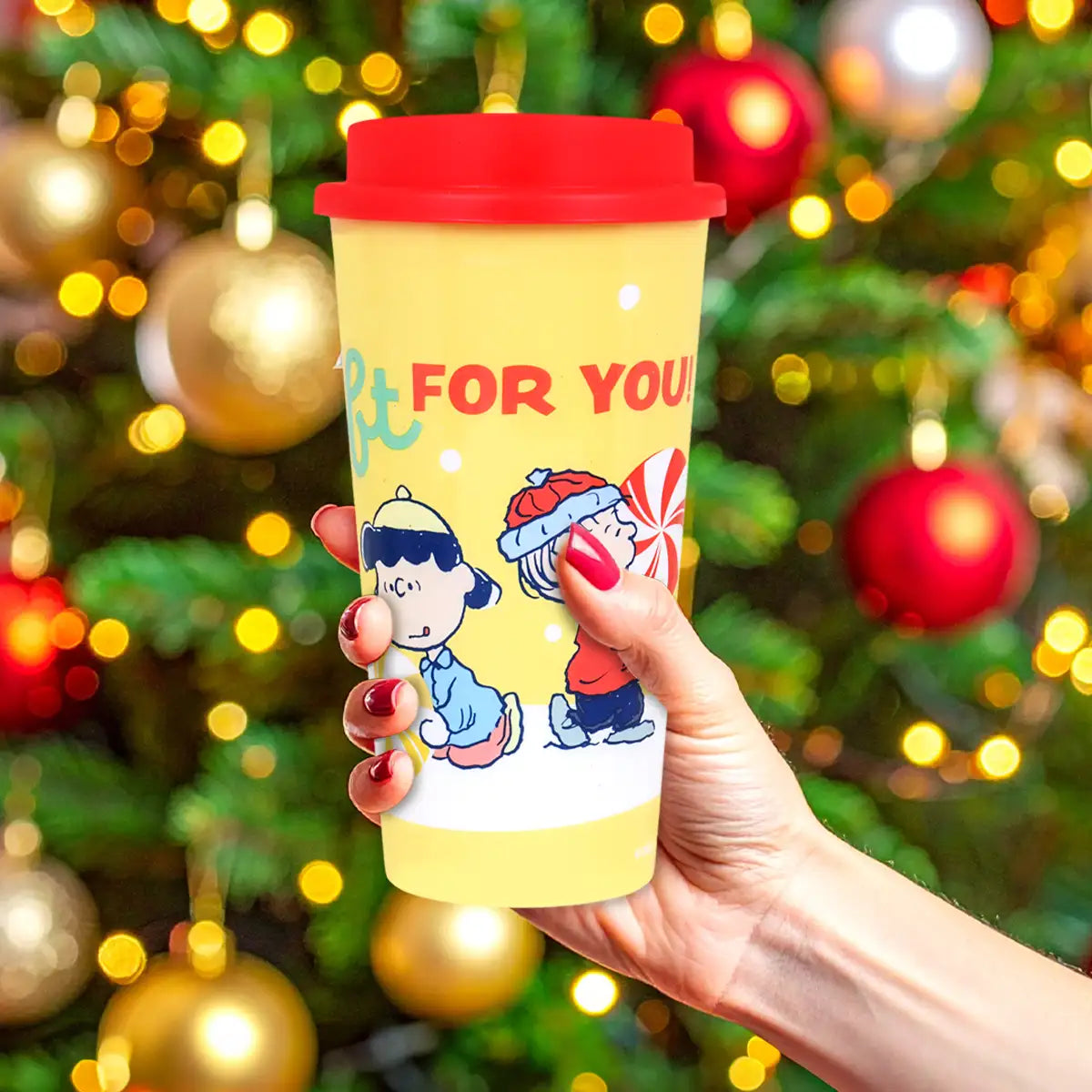 Termo, Diseño Navideño, Peanuts, 473 ml