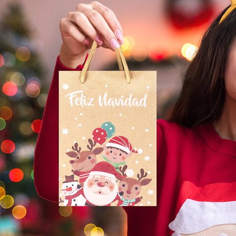 Bolsa de Regalo Navideña, Feliz Navidad, Personajes