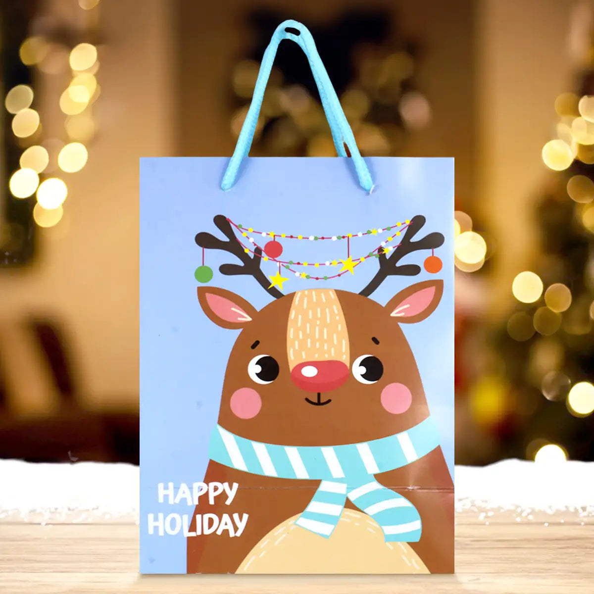 Bolsa de Regalo Navideña, Happy Holiday, Rodolfo