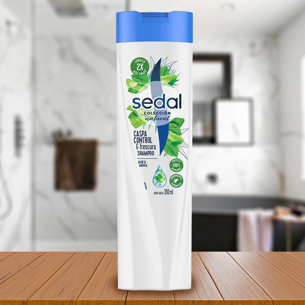 Shampoo Sedal, Control Caspa y Frescura, Aloe y Menta, 300 ml