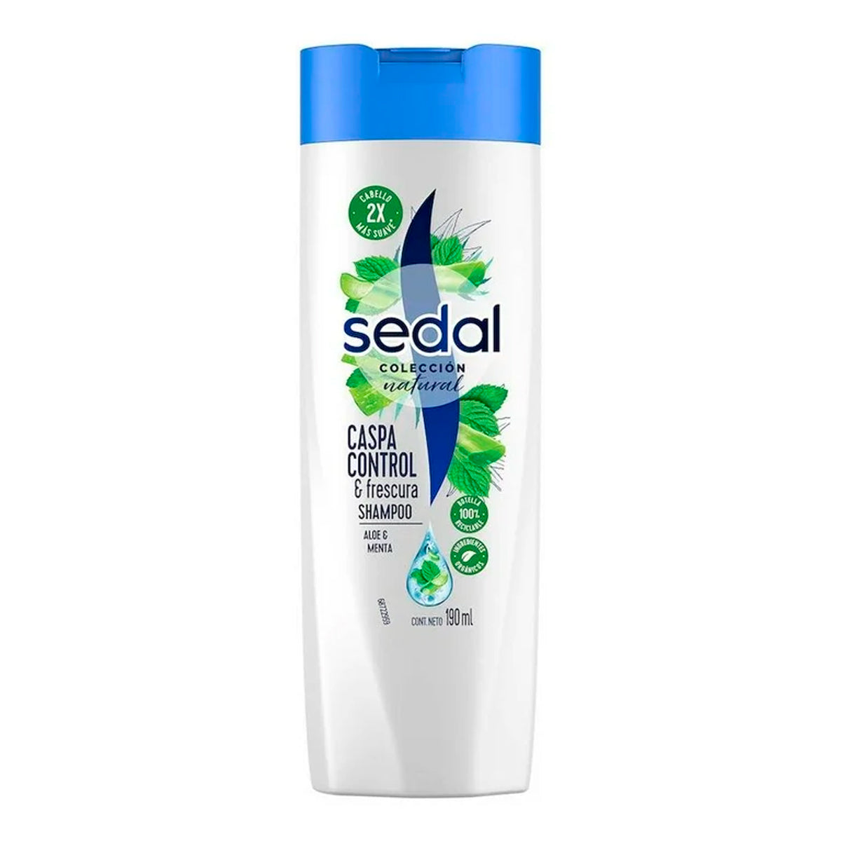 Shampoo Sedal, Control Caspa y Frescura, Aloe y Menta, 190 ml