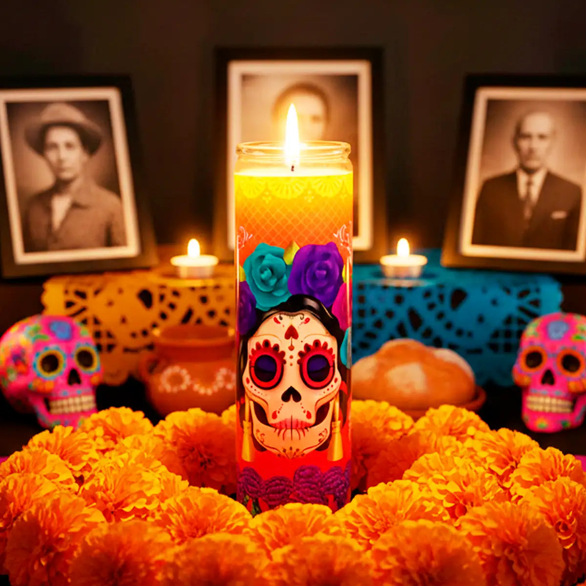 Veladora, Día de Muertos, Diseño Velas
