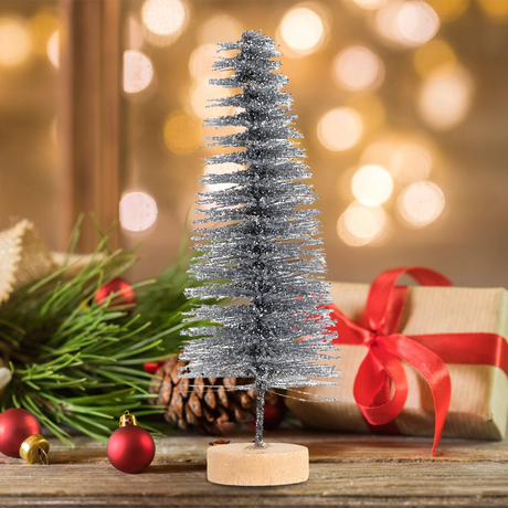 Mini Árbol Navideño para Decoración de Mesa, 6 pzas
