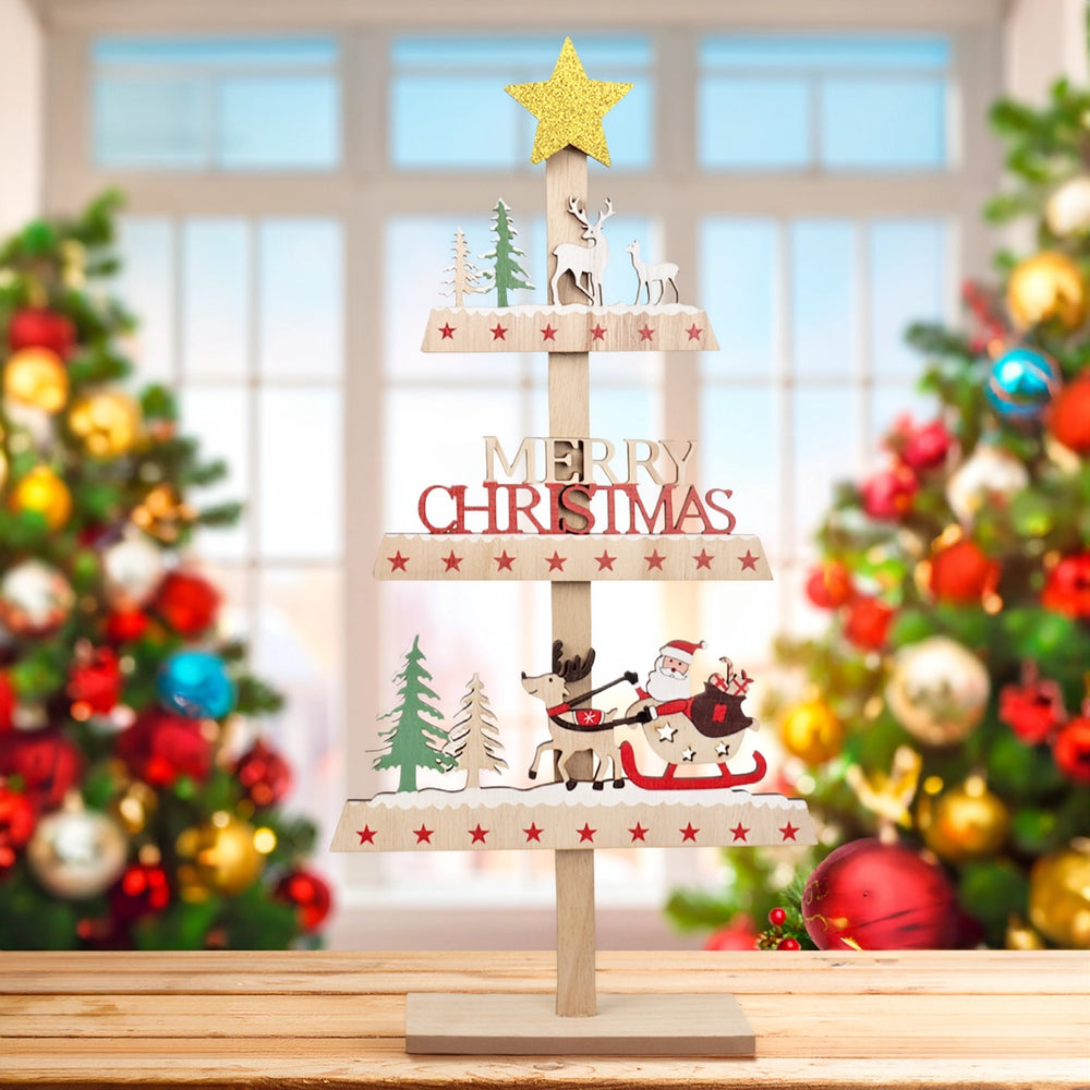 Decoración Navideña de Madera, Merry Christmas