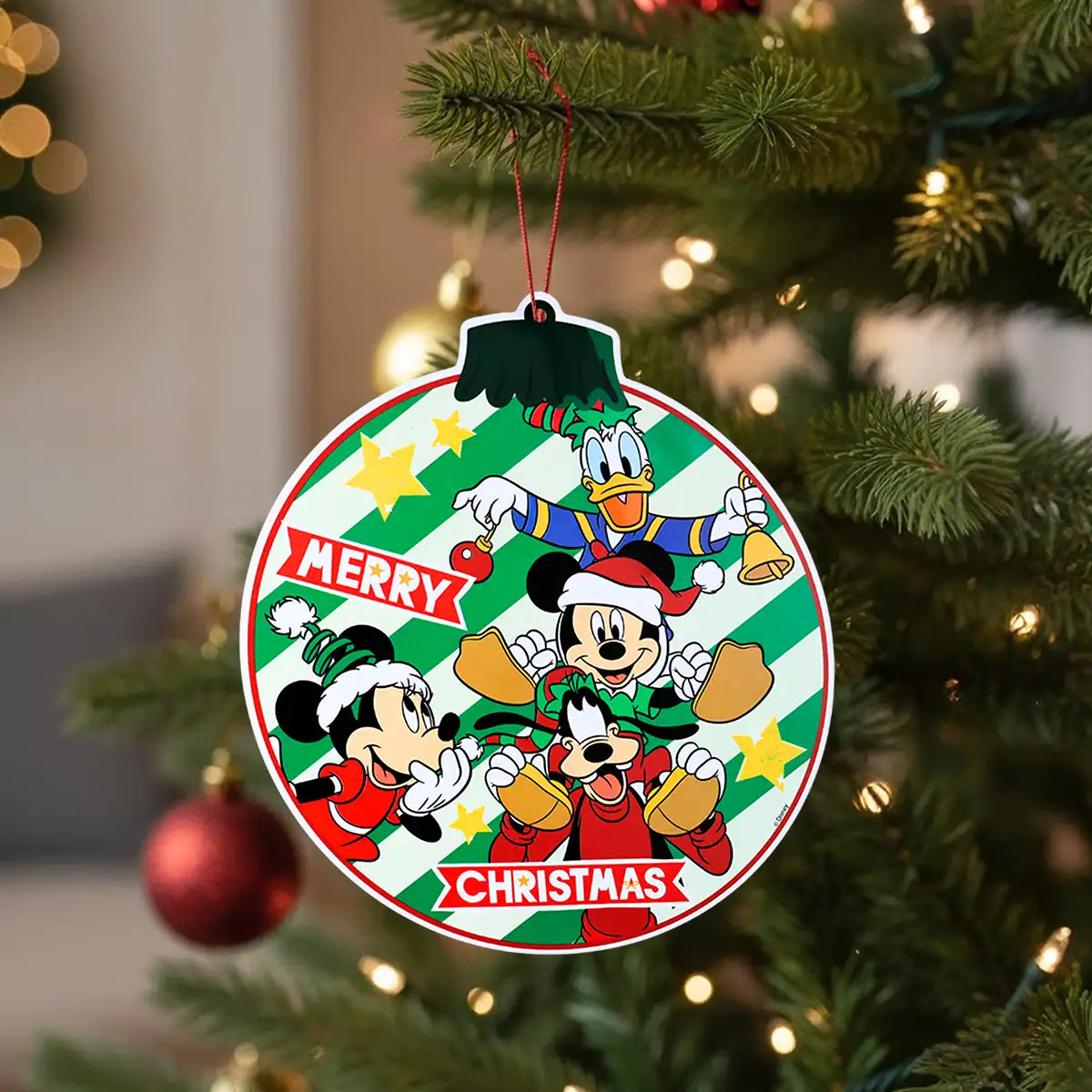 Ornamento, Mickey & Minnie, Color Verde
