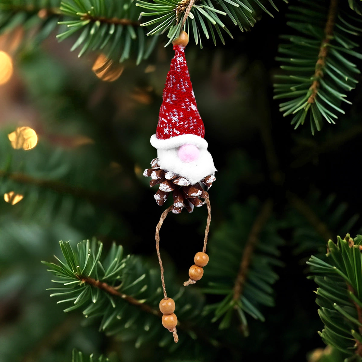 Ornamento Navideño, Gnomo, Color Gris