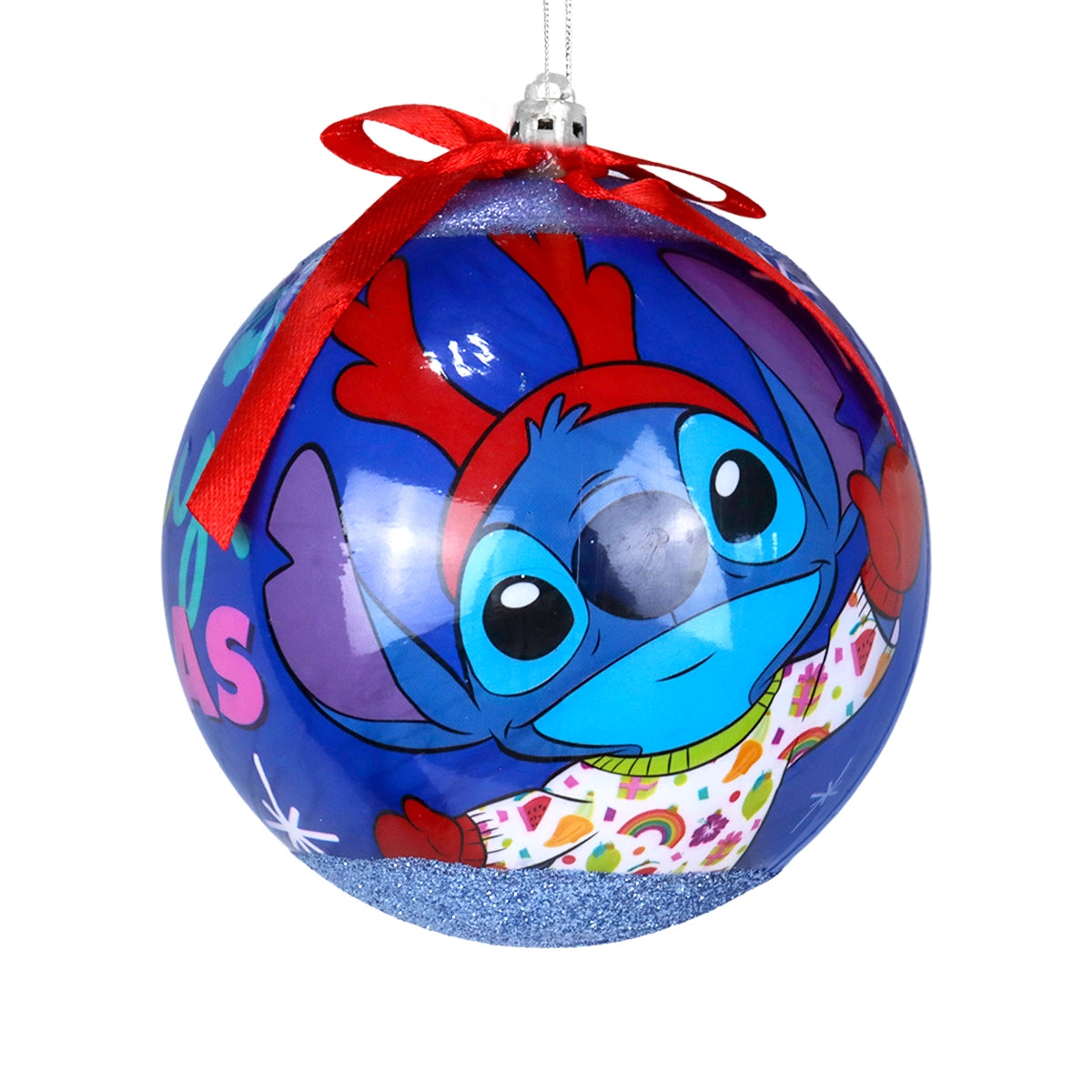 Esfera Navideña con Moño, Stitch