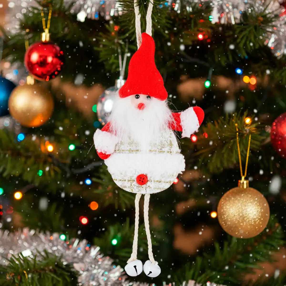 Adorno Colgante Navideño, Santa, Color Rojo