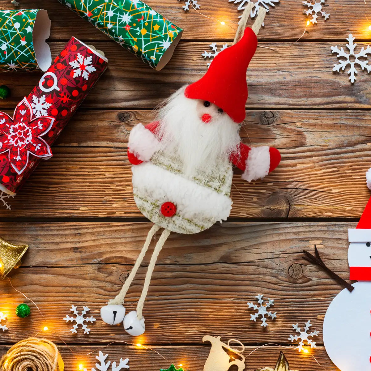 Adorno Colgante Navideño, Santa, Color Rojo