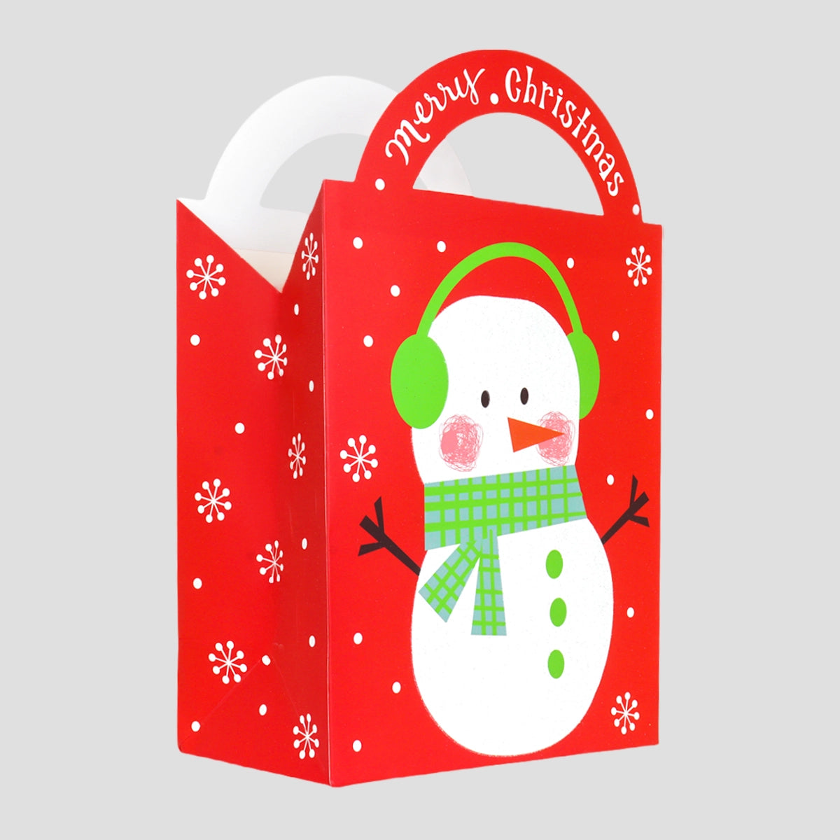 Bolsa de Regalo Navideña con Asa, Muñeco de Nieve