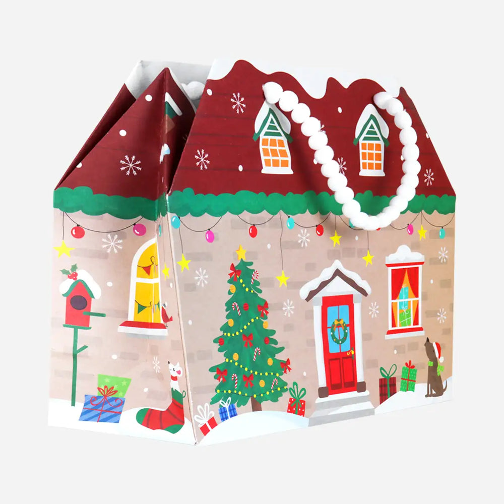 Bolsa de Regalo Navideña, Forma de Casa
