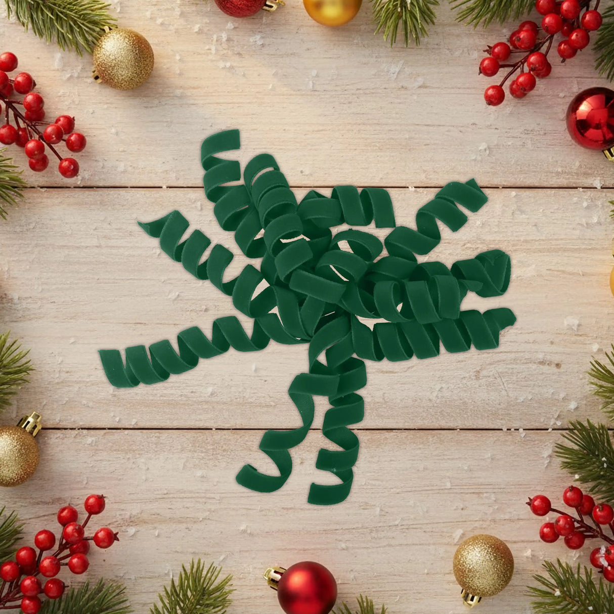 Ornamento Navideño, Moño, Color Verde