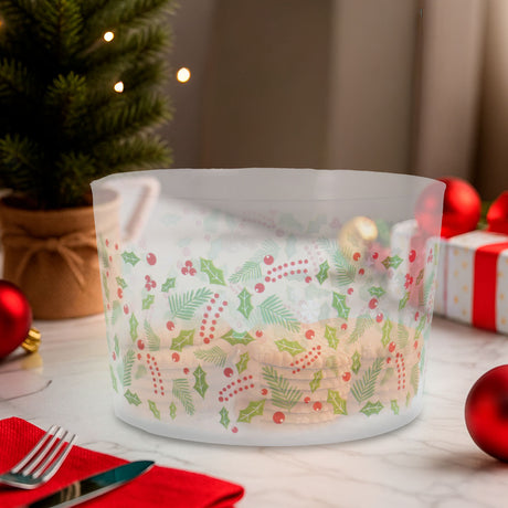 Contenedor Navideño con Tapa Roja