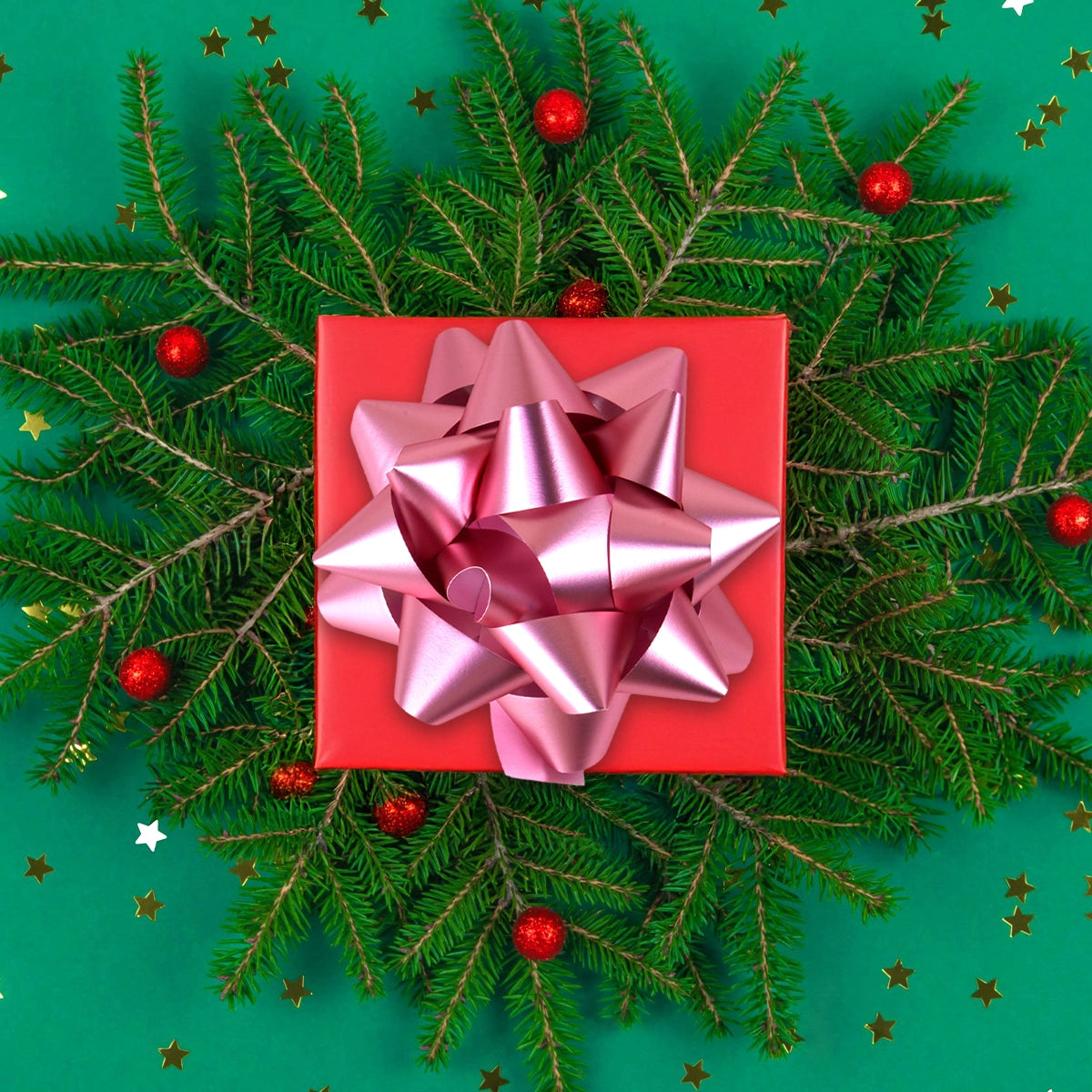 Moños de Regalo, Color Rosa, 4 pzas