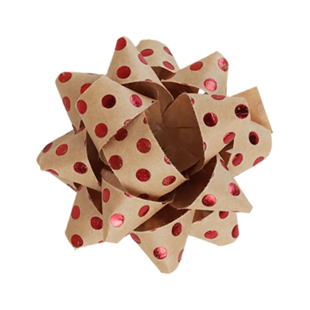 Mini Moños para Regalo, Color Café y Rojo, 12 pzas