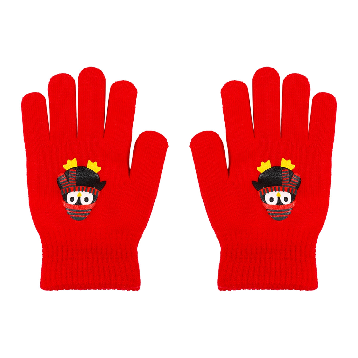 Guantes Navideños, Color Rojo, Pingüino
