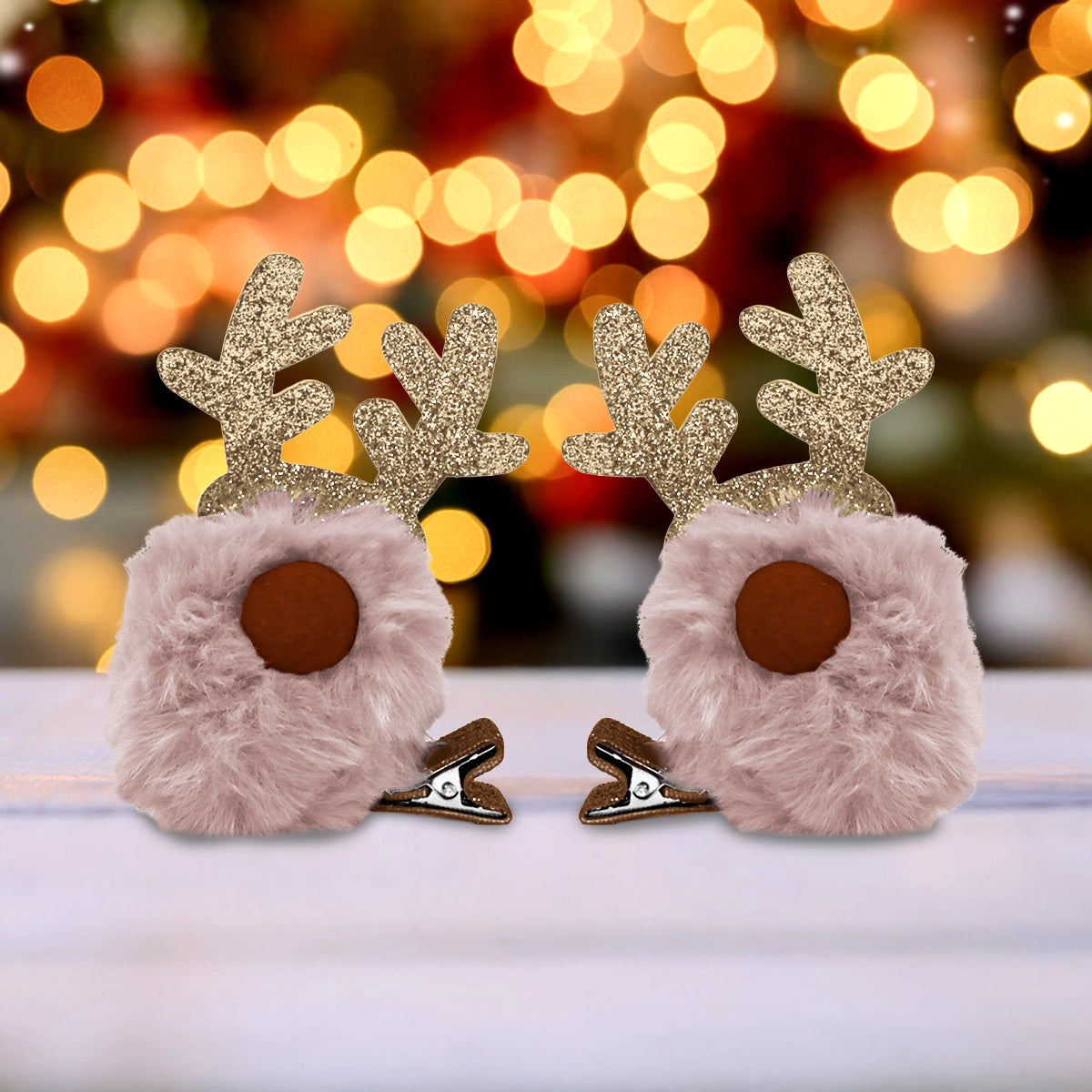 Broches de Cabello Navideños, Reno