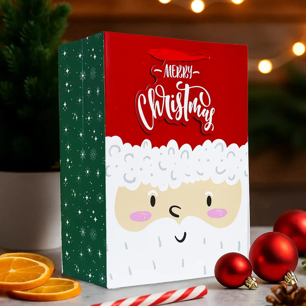 Bolsa de Regalo Navideña, Merry Christmas, Santa Claus