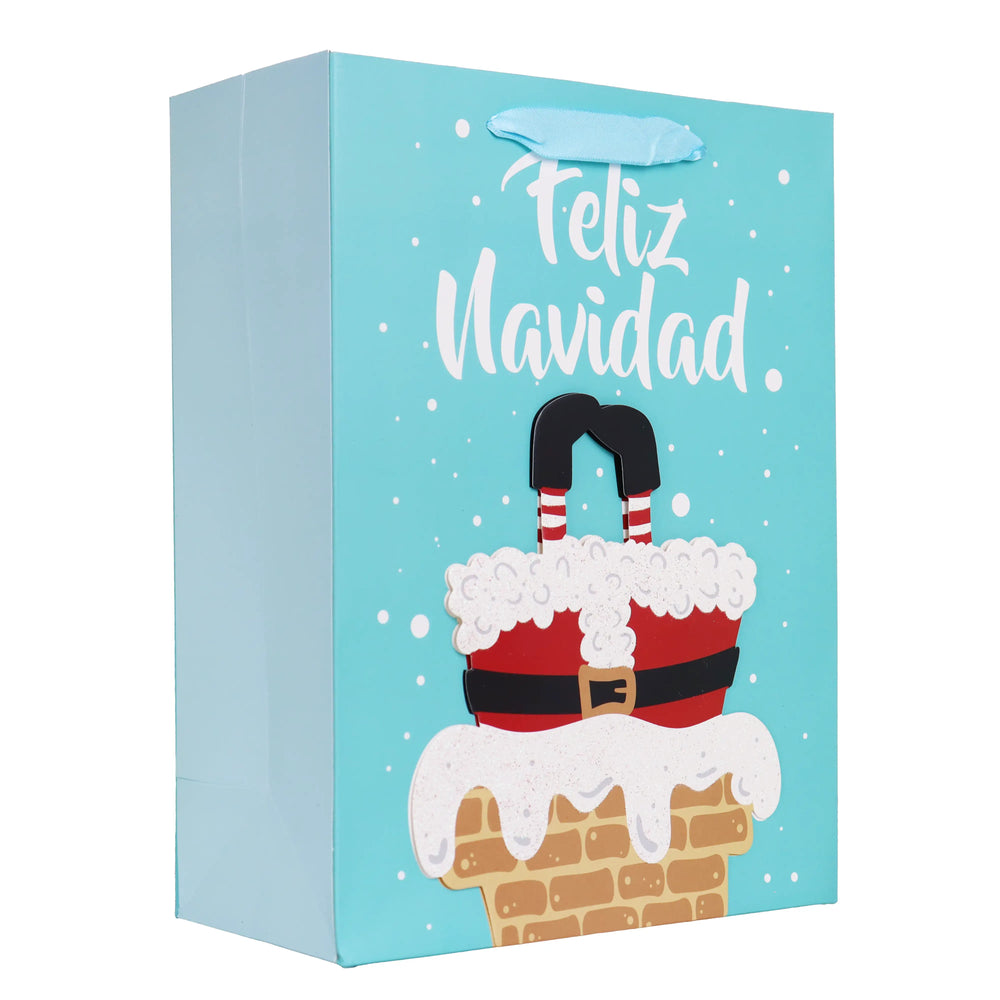 Bolsa de Regalo Navideña, Feliz Navidad, Color Verde