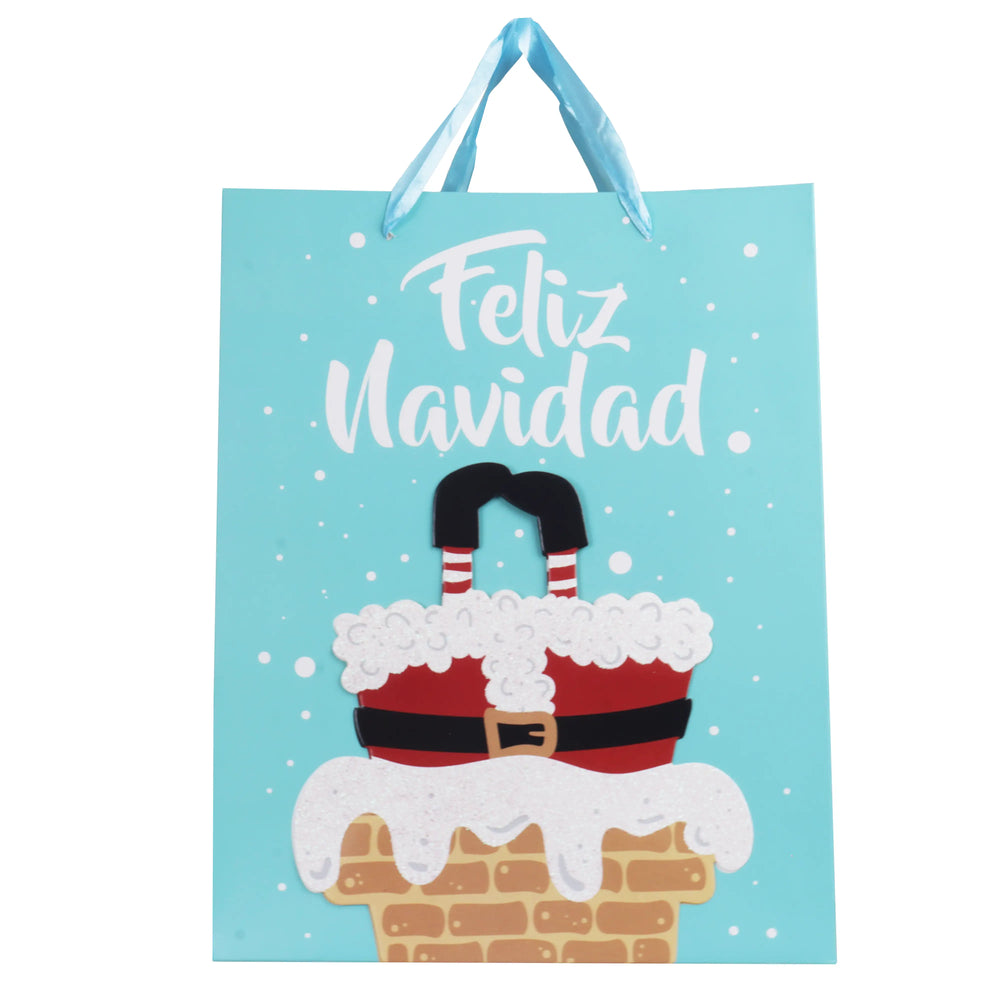 Bolsa de Regalo Navideña, Feliz Navidad, Color Verde