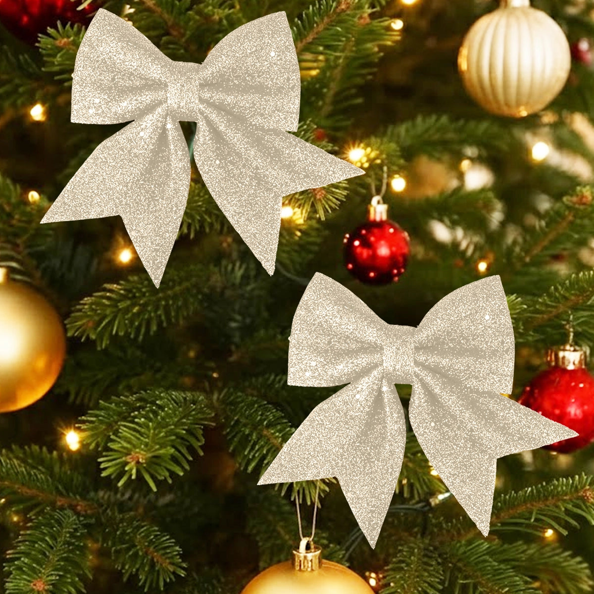 Set de 2 Moños, Glitter, Color Arena